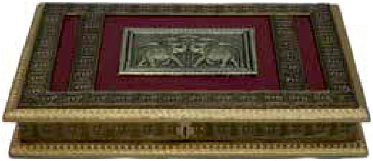 Elephant Brass Dry Fruit Box (10x15 in) (closed box)